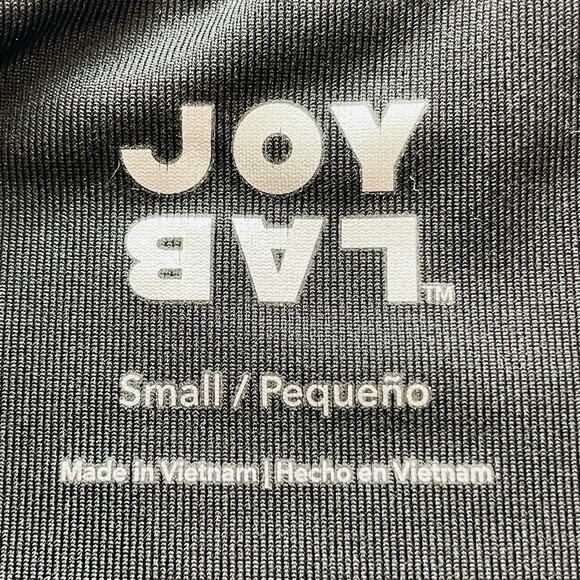 JOY LAB Black Athletic Capri Laser Cut Calf Leggings Activewear Workout S - Picture 7 of 11